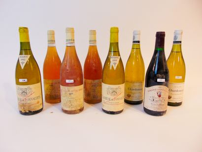 VALLÉE-DU-RHÔNE Six bouteilles :

- blanc, Château de Fonsalette 1992 et 1993, deux...