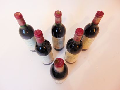 BORDEAUX (SAINT-ÉMILION) Rouge, Château Matras, grand cru 1990, six bouteilles [altérations...