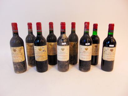 BORDEAUX Red, nine bottles:

- (CÔTES-DE-CASTILLON), Château Bellevue de Ferrière...