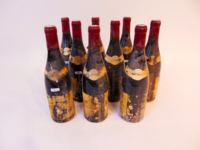 BOURGOGNE (CHASSAGNE-MONTRACHET) Rouge, Domaine René Lamy 1996, neuf bouteilles [étiquettes...