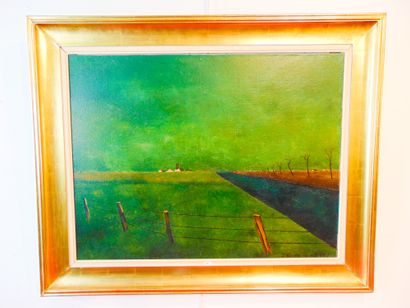 VAN DER HASSELT J. "Landscape", [19]66, oil on canvas, signed and dated lower right,...