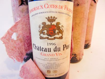 BORDEAUX (CÔTES-DE-FRANCS) Red, Château Le Puy 1996, six bottles (wax capsules and...