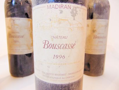 SUD-OUEST (MADIRAN) Rouge, Château Bouscassé 1996, huit bouteilles [légères altérations...