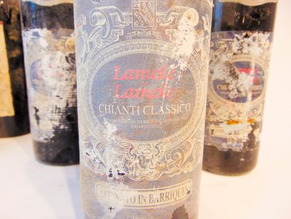 null Vins divers, rouge, vingt bouteilles :

- ITALIE (CHIANTI CLASSICO), Lame 1998,...