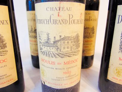 BORDEAUX (MOULIS) Red, Château Dutruch-Grand Poujeaux 1985, seven bottles [label...