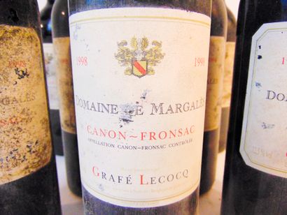 BORDEAUX (CANON-FRONSAC) Rouge, Château Margalès 1998, huit bouteilles [légères altérations...