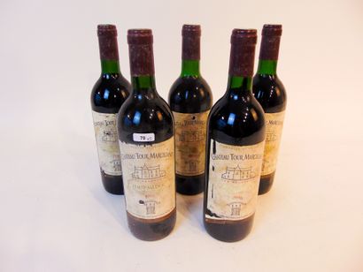 BORDEAUX (HAUT-MÉDOC) Red, Château Tour-Marcillanet, cru bourgeois 1990, five bottles...