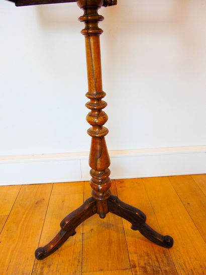 null Tripod lectern with double lectern, mid-19th century, wood, h. 120 cm, l. 52...