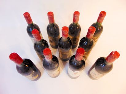 BORDEAUX (SAINT-JULIEN) Rouge, Château Lalande 1993, onze bouteilles [altérations...