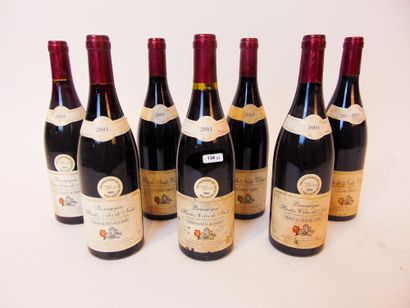 BOURGOGNE (HAUTES-CÔTES-DE-NUITS), Rouge, Domaine Naudin-Ferrand 2003, sept bouteilles...