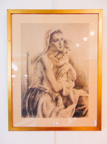BUISSERET Louis (1888-1956) Trois lithographies :

- "Jeune Femme", XXe, signée en...