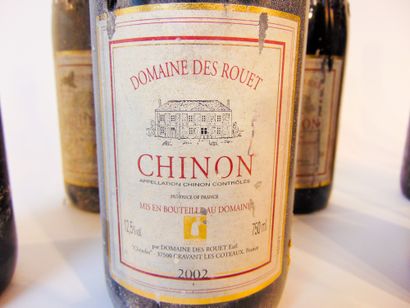 VAL-DE-LOIRE (CHINON) Rouge, Domaine des Rouet 2002, huit bouteilles [altérations...