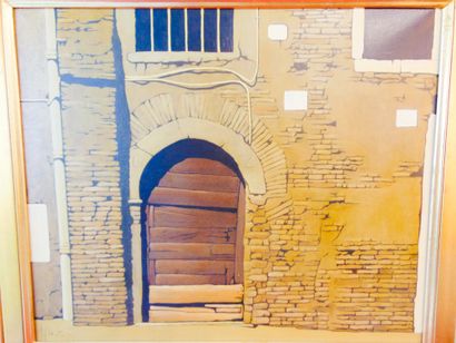 WAUTERS Jef (1927-2013) "Porte à Venise", XXe, huile sur toile, signée en bas à gauche...