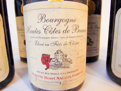 BOURGOGNE (HAUTES-CÔTES-DE-BEAUNE) Rouge, huit bouteilles :

- Domaine Henri Naudin-Ferrand...