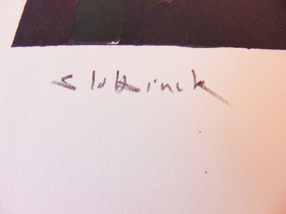 SLABBINCK Rik (1914-1991) "Still Life", 20th, polychrome lithograph, signed lower...