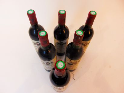 BORDEAUX (SAINT-ESTÈPHE) Red, Château La Rose-Brana 1990, six bottles [low neck,...