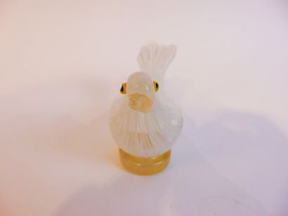 MURANO "Dove", 20th century, hot-worked filigree glass, l. 13.5 cm [chip].