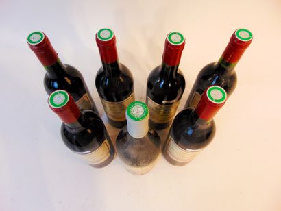 SUD-OUEST (MADIRAN) Rouge, Meinjarre 1996, six bouteilles [mi-goulot, légères altérations...