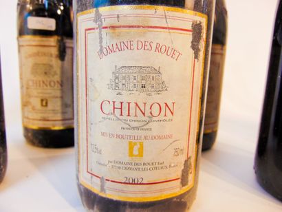 VAL-DE-LOIRE (CHINON) Rouge, Domaine des Rouet 2002, neuf bouteilles [altérations...