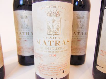 BORDEAUX (SAINT-ÉMILION) Red, Château Matras, Grand Cru 1990, seven bottles [label...