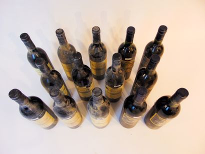 Espagne Rouge, quatorze bouteilles :

- (NAVARRA), Cabernet-Sauvignon 1995, cinq...