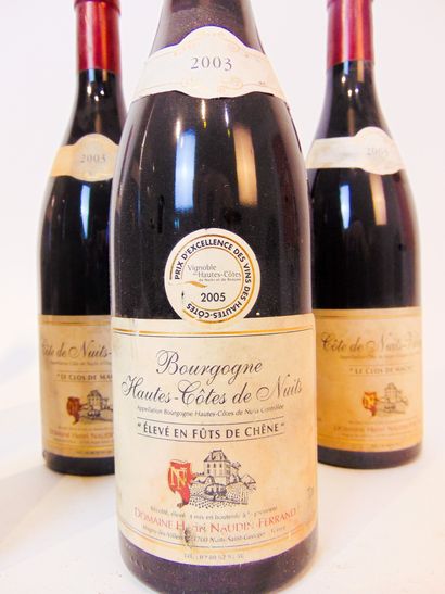 BOURGOGNE (HAUTES-CÔTES-DE-NUITS), Red, Domaine Naudin-Ferrand 2003, seven bottles...