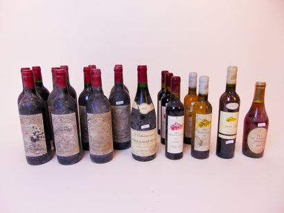 null Miscellaneous wines, red and white, nineteen bottles:

- BORDEAUX (MEDOC), red,...