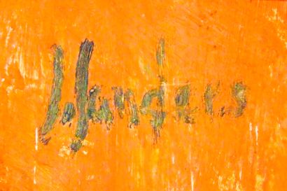 SANDERS Jan (1936-) "Danseuses", XXe, huile sur panneau, signée en haut à droite,...