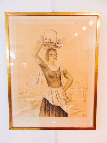 BUISSERET Louis (1888-1956) Three lithographs:

- "Young Woman", XXth, signed lower...