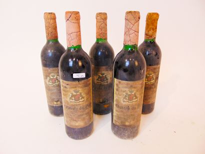 BORDEAUX (CÔTES-DE-FRANCS) Rouge, Château Le Puy 1995, cinq bouteilles [altérations...
