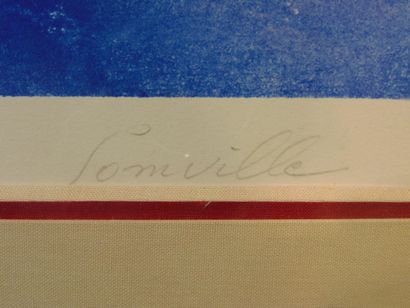 SOMVILLE Roger (1923-2014) "Belle", XXe, lithographie polychrome, signée en bas à...