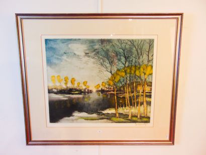 SAVERYS Albert (1886-1964) "The Lys", 20th, polychrome lithograph, signed lower right...
