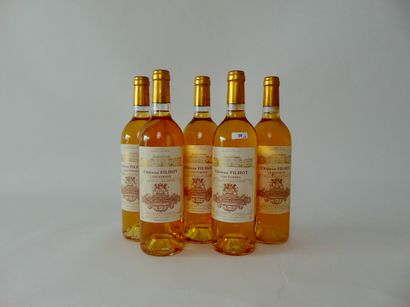 BORDEAUX (SAUTERNES) Blanc liquoreux, Château Filhot, 2e grand cru classé 2001, cinq...
