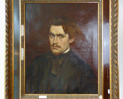 JANSSENS René (1870-1936) "Portrait of a Man", [18]98, oil on canvas, signed and...