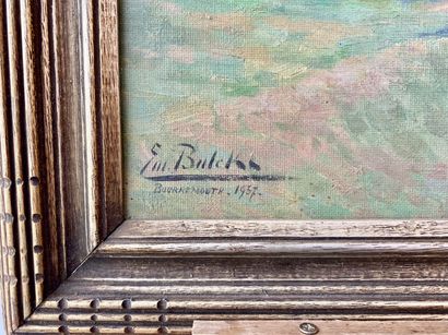 BULCKE Émile (1875-1963) "Bournemouth (Angleterre)", 1937, huile sur toile, signée,...