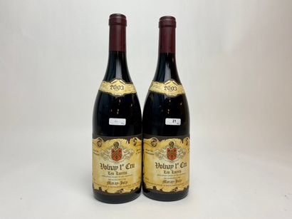 BOURGOGNE (VOLNAY) Les Lurets / Maray-Joly rouge premier cru 2003, deux bouteill...