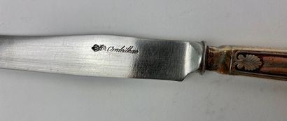 CARDEILHAC - Paris Écrin contenant une suite de douze couteaux Restauration, XIXe,...