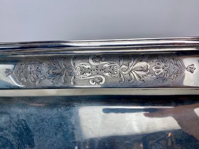 DELHEID FRERES Regency style rectangular tray, 20th century, silver (800 thousandths)...