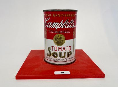 WARHOL Andy (1928-1987) [autographe de] Tirelire Campbell's Tomato Soup, fin XXe,...
