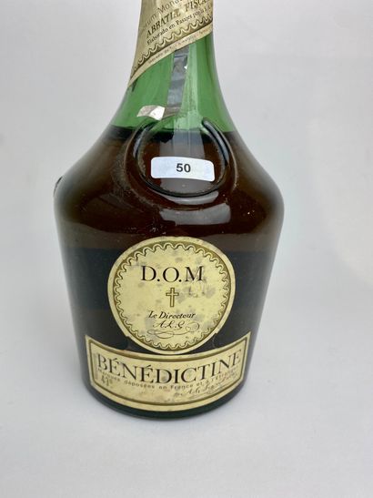 null Benedictine D.O.M., one bottle [mid-shoulder, slight alterations to labels,...