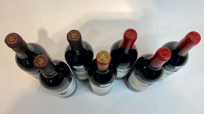 BORDEAUX Lot of seven bottles (red):


- (MOULIS), Gressier-Grand-Poujeaux 1986,...
