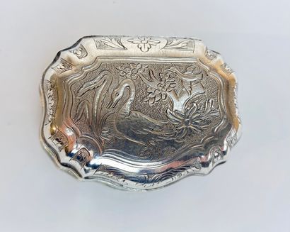 LIÈGE - WINAND Toussaint Snuffbox with rocaille decoration, 1774, chased silver,...