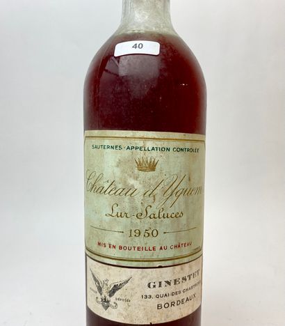 BORDEAUX (SAUTERNES) Château d'Yquem (Lur-Saluces) blanc liquoreux 1950, premier...