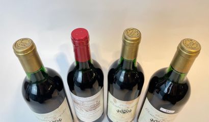 BORDEAUX (PAUILLAC) Lot of four bottles (red):

- Château Colombier-Monpelou 1982,...