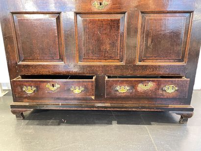 null English chest with two drawers, interior compartment with two secret drawers,...