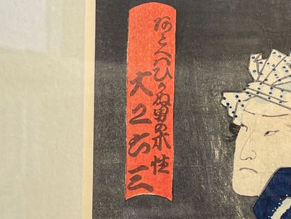 TOYOKUNI III, KUNISADA Utagawa dit (1786-1865) "Kabuki actor", polychrome xylography,...