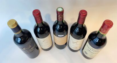 BORDEAUX Lot of five bottles (red):

- (Saint-Julien-Beychevelle), Château Branaire...