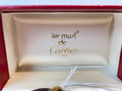 CARTIER - PARIS Montre-bracelet de dame en argent (925 millièmes) plaqué or, bracelet...
