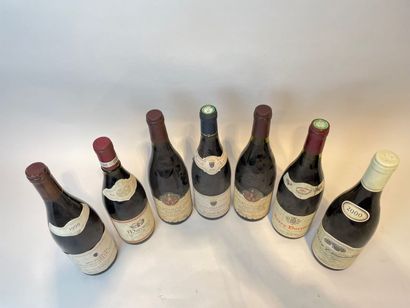 BOURGOGNE Lot de sept bouteilles (rouge) :

- (Gevrey-Chambertin), Bernard Louis...