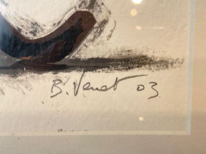 VENET Bernar (1941-) "Ligne indéterminée", [20]03, estampe, signée en bas à droite...